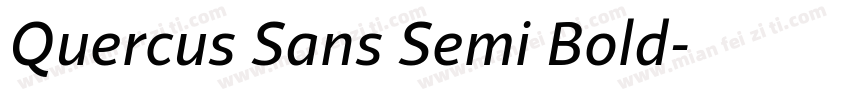 Quercus Sans Semi Bold字体转换